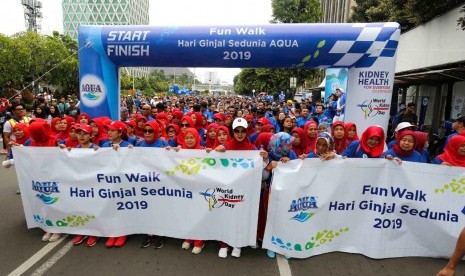 Dalam rangkaian Hari Ginjal Sedunia (World Kidney Day 2019), Danone-AQUA mengadakan serangkaian kegiatan edukatif yang bertujuan untuk menekankan pentingnya menjaga hidrasi untuk kesehatan ginjal di Jakarta, Ahad (24/3).