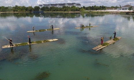 Danau ski air Jakabaring Sport CIty (JSC), Palembang, Sumatera Selatan. 