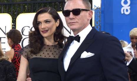 Daniel Craig dan istrinya, aktris Rachel Weisz.