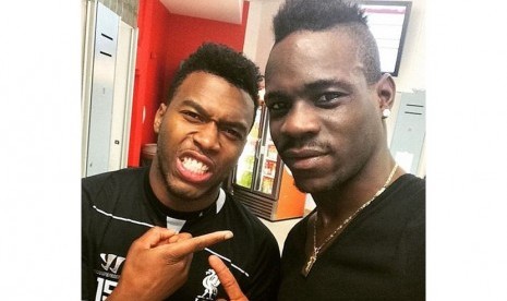 Daniel Sturridge bersama Mario Balotelli