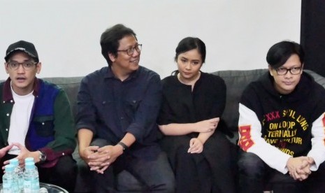 Dari kiri ke kanan, Afgan, Erwin Gutawa, Gita Gutawa, dan Armand Maulana