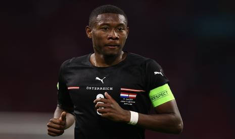  David Alaba dari Austria saat pertandingan sepak bola babak penyisihan grup C UEFA EURO 2020 antara Belanda dan Austria di Amsterdam, Belanda, 17 Juni 2021.