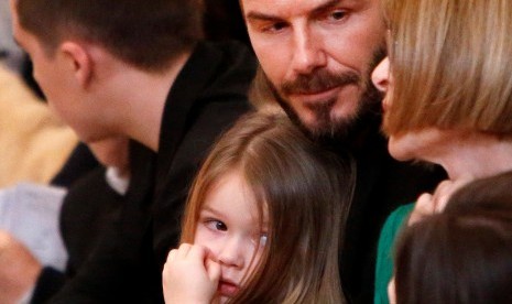 David Beckham dan putrinya, Harper.