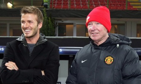 David Beckham dan Sir Alex Ferguson