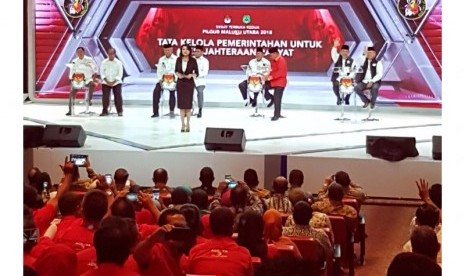 Debat Maluku Utara, pasangan AGY-Ya paparkan sejumlah program kerja untuk membangun Maluku Utara.