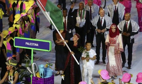 Defile Atlet Palestina di Olimpiade Rio, 2016