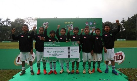 Delapan anak wakil Indonesia di Milo Champions Cup 2019 di Barcelona.