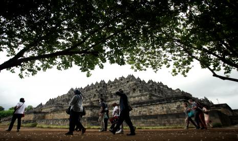 Candi Borobudur di Magelang, Jawa Tengah. Pemerintah akan membangun museum di kawasan Candi Borobudur, Jateng.