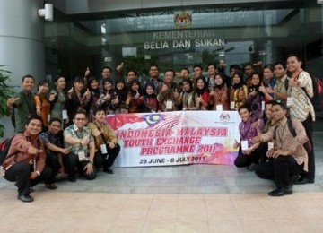 Delegasi Indonesia setelah ‘courtesy call’ di Kementerian Belia dan Sukan, Malaysia.