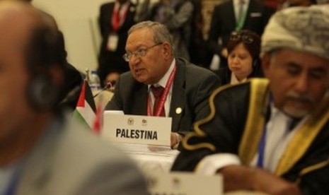 Delegasi Palestina yang hadir dalam Konferensi Parlemen Asia Afrika (KPAA), Abdullah.