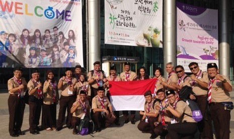 Delegasi pramuka Indonesia di Gwangju