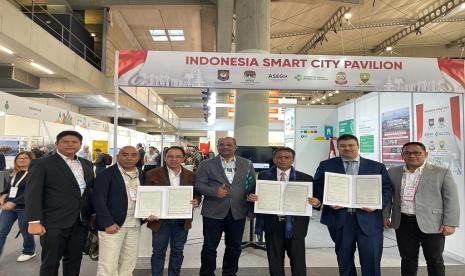 Delegasi RI mengikuti Smart City Expo World Congress  (SCEWC) 2023 di Barcelona, Spanyol. 