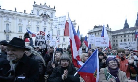 Demo ant-Islam di Praha,Ceko