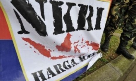 Demo anti-Negara Islam Indonesia (NII) di Jakarta.