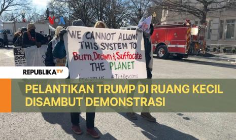 Demo saat pelantikan Presiden Donald Trump