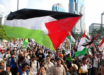 Demo anti Israel di Jakarta