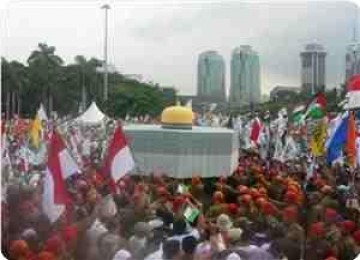 Demo kecam Israel di Jakarta