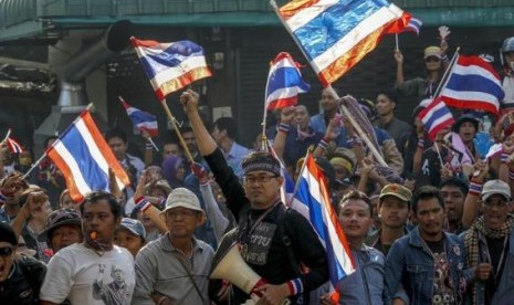 Demonstran antipemerintah Thailand