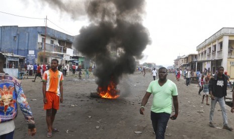 Demonstrasi di Kinshasa, Republik Kongo.