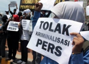 Demonstrasi tolak kriminalisasi pers