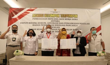 Deputi Bidang Hubungan Antar Lembaga, Sosialisasi, Komunikasi dan Jaringan Badan Pembinaan Ideologi Pancasila menggelar Diskusi Terpumpun (DKT) bersama Badan Keahlian Dewan Perwakilan Rakyat Republik Indonesia (DPR RI) Kamis (7/10).