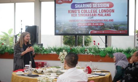 Deputy Vice President Global Business Development Kings College London (KCL) Dr Helen Bailey saat berkunjung ke Universitas Muhammadiyah Malang (UMM), pada 25 Juni 2024.