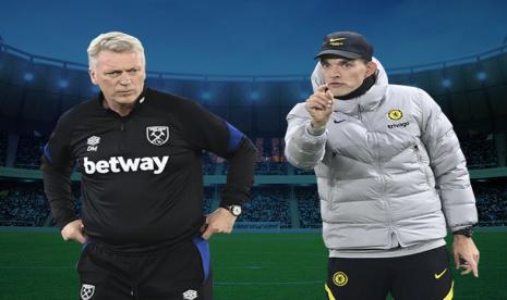 Derby London West Ham United vs Chelsea, duel taktik David Moyes (kiri) dan Thomas Tuchel.