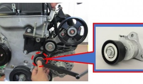 Desain Engine Auto Tensioner yang kurang sempurna mengakibatkan tekanan/gaya tahanan geser (sliding resistance force) menjadi tinggi seiring umur pemakaian sehingga dapat mempengaruhi durabilitas komponen tersebut. Hal ini dapat berpotensi menyebabkan dudukan Engine Auto Tensioner yang dibautkan ke blok mesin retak saat mesin sedang digunakan dalam kondisi beban/putaran tinggi secara berulang (overload driving)