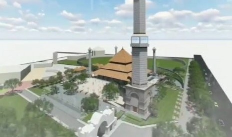 Desain masjid di Taman Sriwedari Solo.