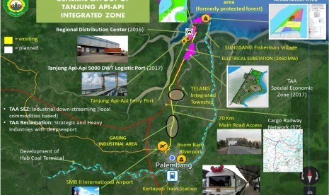 Desain Pembangunan KEK Tanjung Api-Api. Direktur Eksekutif Institute for Development of Economics and Finance (Indef) Tauhid Ahmad menyayangkan dicoretnya sejumlah proyek infrastruktur dari daftar Proyek Strategis Nasional (PSN) semester II 2022.