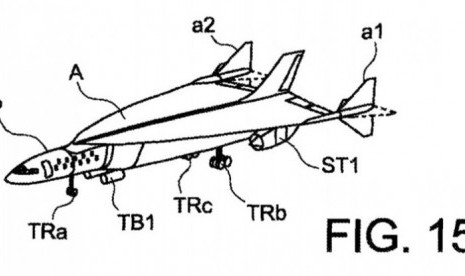 desain pesawat Airbus yang baru saja dipatenkan.