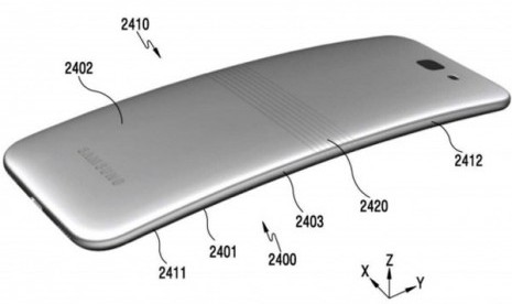 Desain ponsel lipat Samsung.