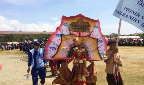 Devile kontingan peserta Pionir ke VIII di Banca Aceh.