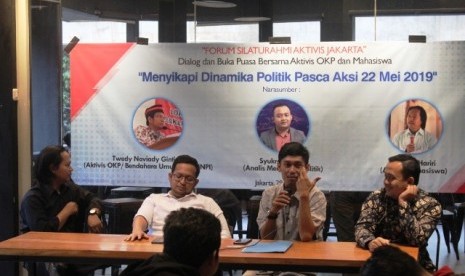 Dialog dan Buka Puasa Bersama Forum Silaturahmi Aktivis Jakarta di Taman Puring, Jakarta Selatan, Rabu (29/5.