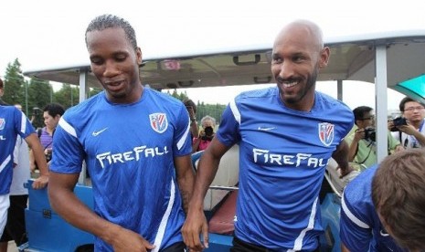 Didier Drogba dan Nicolas Anelka. 