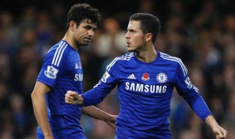 Diego Costa dan Eden Hazard.