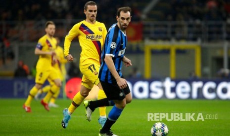 Bek Inter Milan Diego Godin (kanan) (Luca Bruno/AP PHOTO )