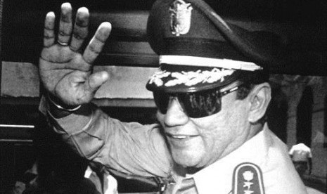 Diktator Panama Jenderal Manuel Antonio Noriega pada 31 Agustus 1989.  Noriega meninggal Senin, 29 Mei 2017 di RS di Panama City dalam usia 83 tahun.