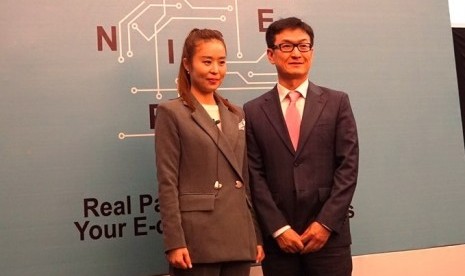 Dina Kim, CEO NICEPay Indonesia dan  Hong Woo Sun,CEO NICEPay Korea.