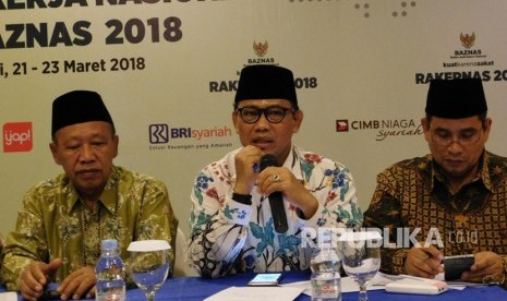 Direktorat Jenderal Bimbingan Masyarakat Islam (Dirjen Bimas) Kementerian Agama (Kemenag), Prof Muhammadiyah Amin saat menghadiri Rakernas Baznas tahun 2018 di Grand Inna Bali Beach Hotel, Denpasar, Provinsi Bali.