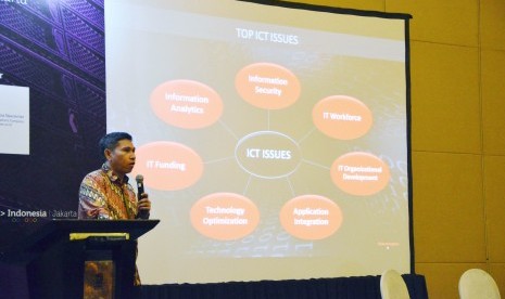 Direktur Business Data Center & Managed Services Telkomsigma, Andreuw Th.A.F pada event Data Center Dynamics 2017, 