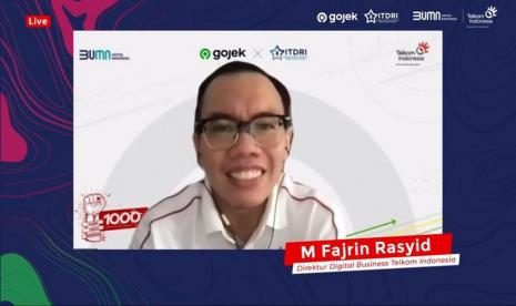 Direktur Digital Business Telkom M. Fajrin Rasyid. Muhamad Fajrin Rasyid menyebutkan nilai inti BUMN yakni AKHLAK harus menjadi bekal anak-anak muda generasi Z atau gen Z menjadi talenta unggul bangsa Indonesia.