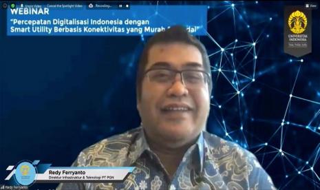 Direktur Infrastruktur dan Teknologi PGN, Redy Ferryanto dalam Webinar yang diselenggarakan oleh Departemen Teknik Elektro UI, (17/12). Sebagai Subholding Gas dan bagian dari Holding Migas  Pertamina yang mengelola 96 persen infrastruktur gas bumi, PT Perusahaan Gas Negara Tbk (PGN) menerapkan Smart Utility yang berkelanjutan. Penerapan utility berbasis teknologi ini juga ditujukan untuk meningkatkan efisiensi operasional dan layanan gas bumi.