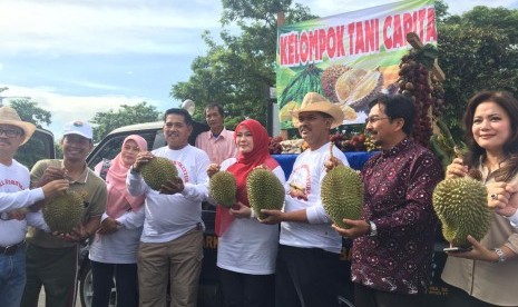 Direktur Jenderal Hortikultura Kementan, Suwandi saat menghadiri festival hortikultura di Pandeglang, Banten, Sabtu (2/2)