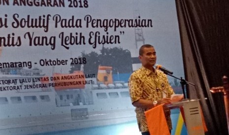 Direktur Jenderal Perhubungan Laut R Agus H Purnomo membuka Rapat Koordinasi Nasional Pelayaran Perintis Tahun 2018, Kamis (25/10), di Hotel Harris Sentraland Semarang, Jawa Tengah.