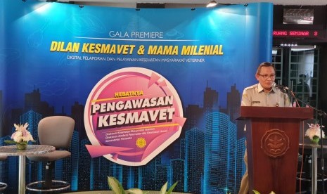 Direktur Kesehatan Masyarakat Veteriner Syamsul Ma'arif meluncurkan aplikasi DILAN KESMAVET.