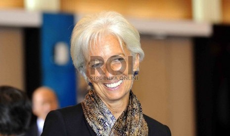 Direktur Pelaksana Dana Moneter Internasional (IMF) Christine Lagarde saat konferensi internasional bertajuk Future of Asia's Finance: Financing For Development 2015 di Jakarta beberapa waktu lalu.