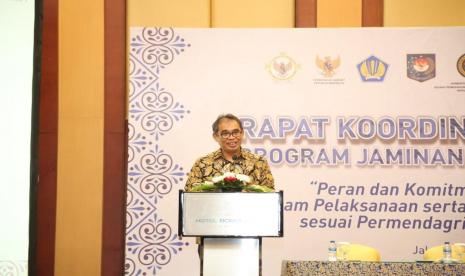 Direktur Perluasan dan Pelayanan Peserta BPJS Kesehatan David Bangun dalam Rapat Koordinasi Optimalisasi Program Jaminan Kesehatan Nasional (JKN), Selasa (1/11/2022).