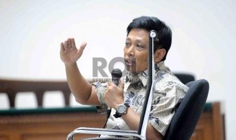 Direktur PT Dutasari Citra Laras, Machfud Suroso kembali menjalani sidang lanjutan di Pengadilan Tindak Pidana Korupsi, Jakarta Selatan, Rabu (18/2).