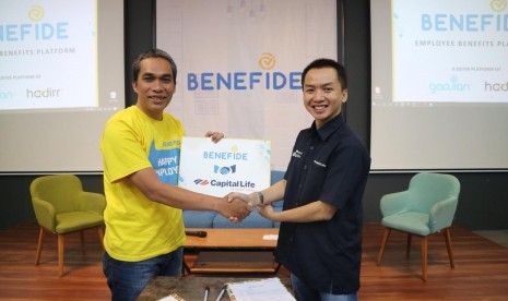 Direktur Utama Benefide Else Fernanda, meluncurkan platform Benefide. 